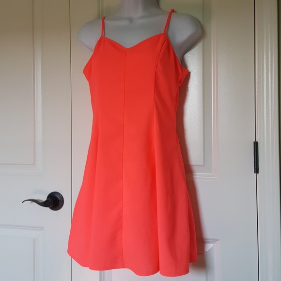 Neon Coral Summer Dress